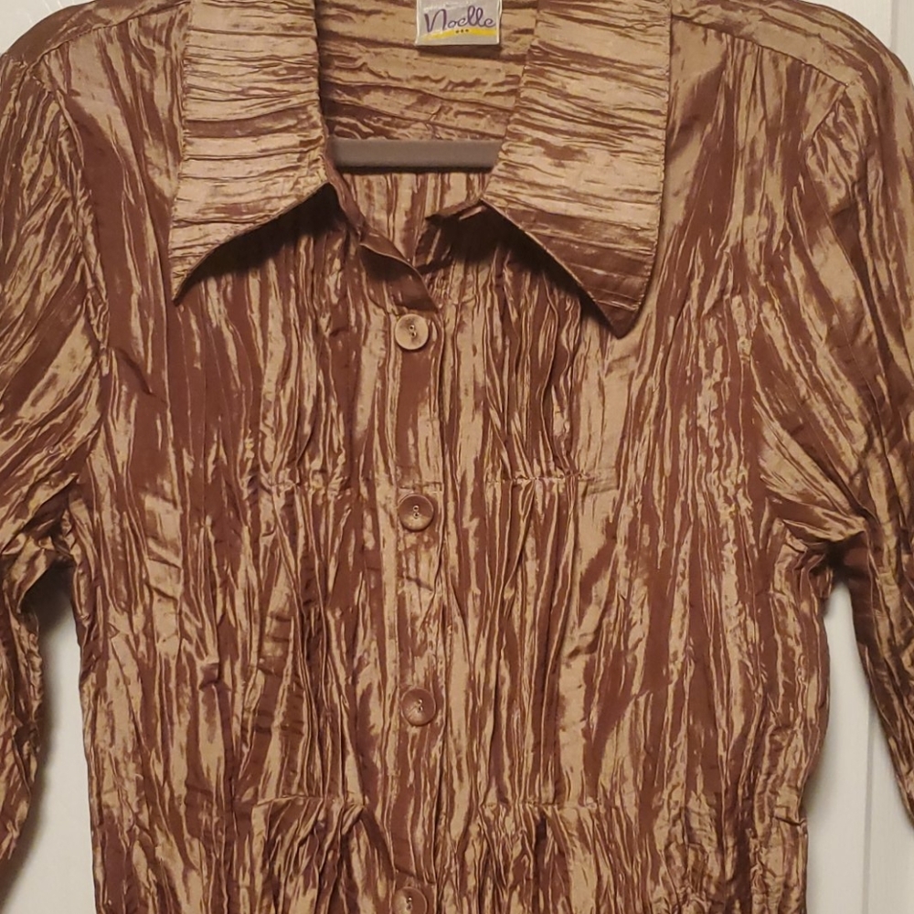 Noelle Crinkled Tunic Blouse